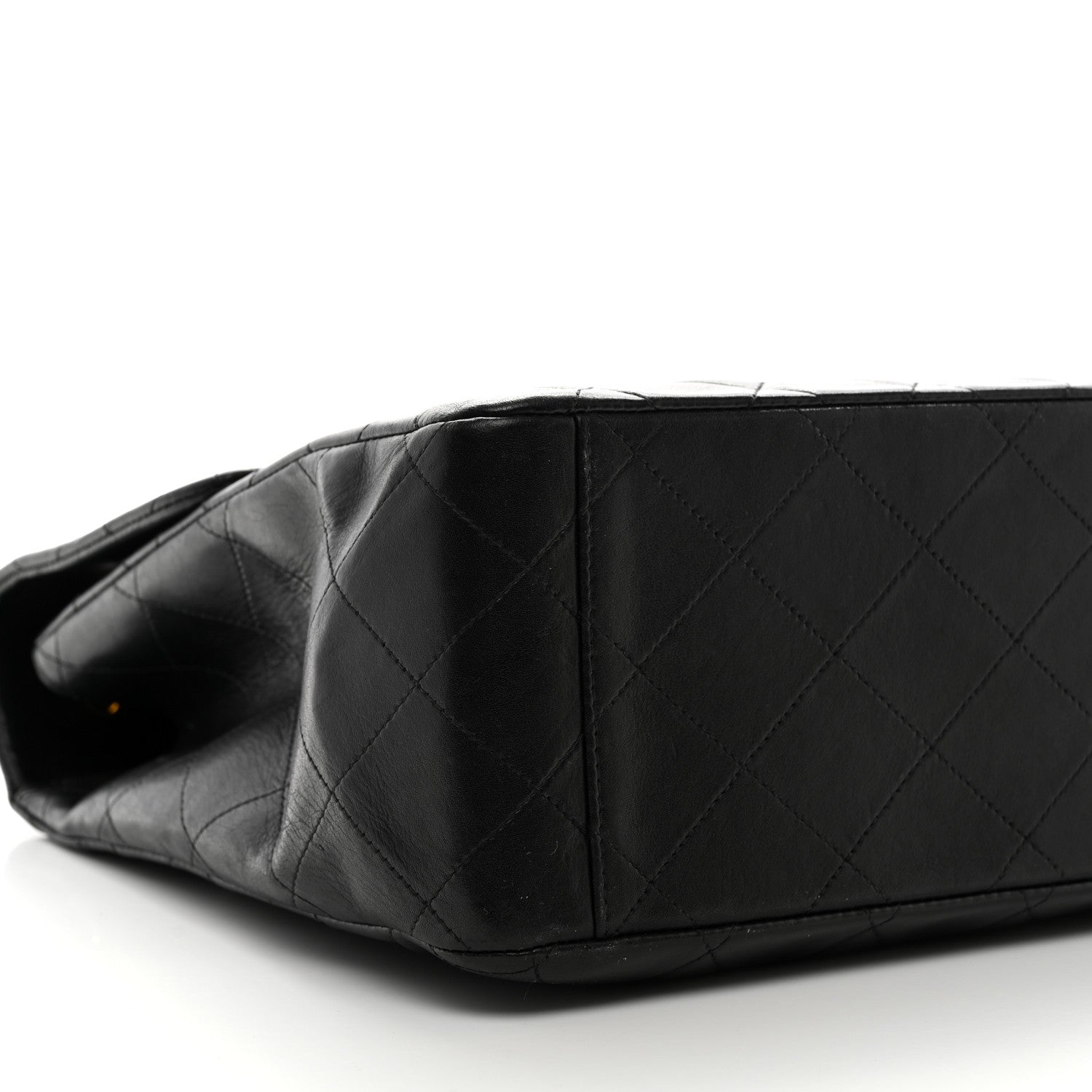 Chanel Lambskin Quilted XL Jumbo Single Flap Black 10 of 11