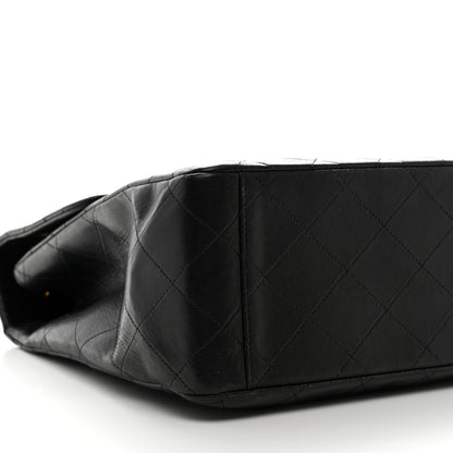 Chanel Lambskin Quilted XL Jumbo Single Flap Black 10 of 11