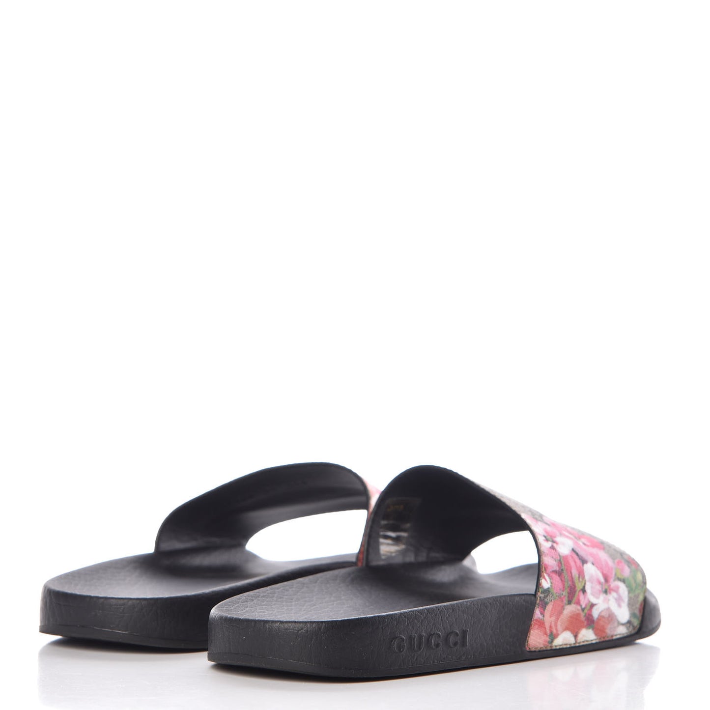 GG Supreme Monogram Blooms Slide Sandals 38 Beige Multicolor