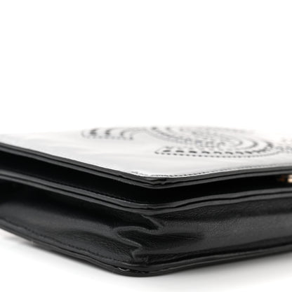 Chanel Patent Strass Wallet On Chain WOC Black 10 of 13