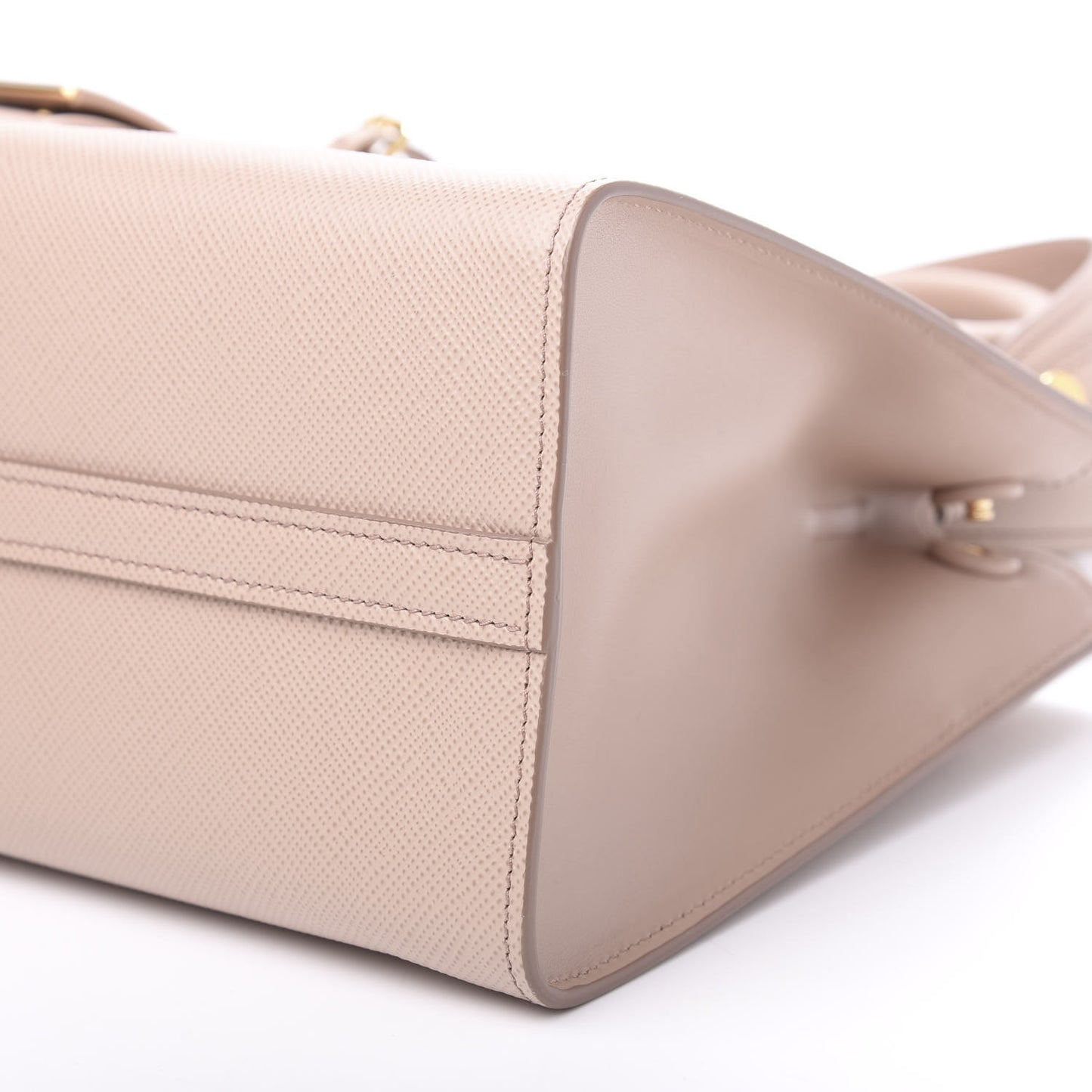 Saffiano Cuir Calfskin Small Monochrome Top Handle Tote Rosa
