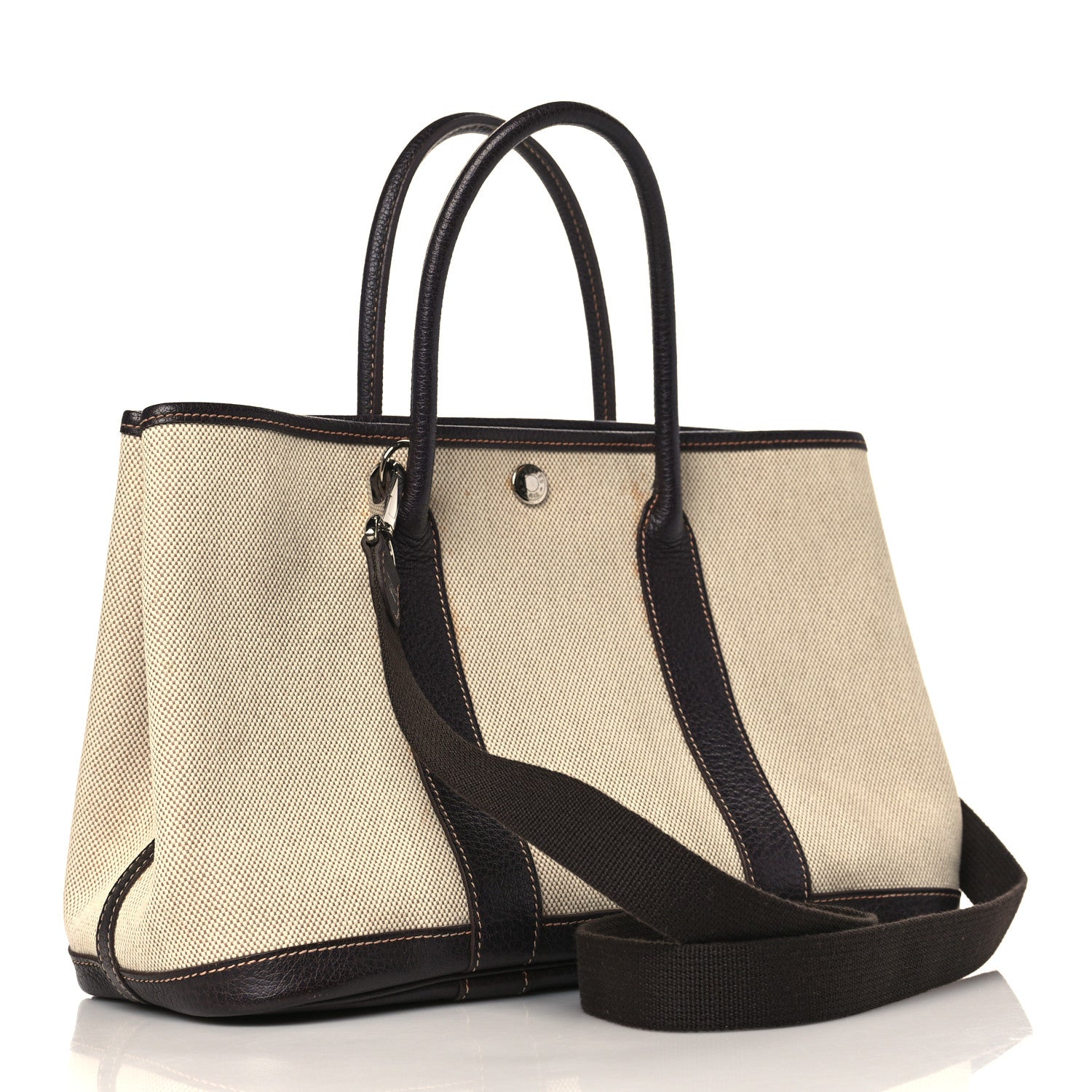 Hermes Buffle Skipper Toile Garden Party 30 TPM Marron Fonce 3 of 10