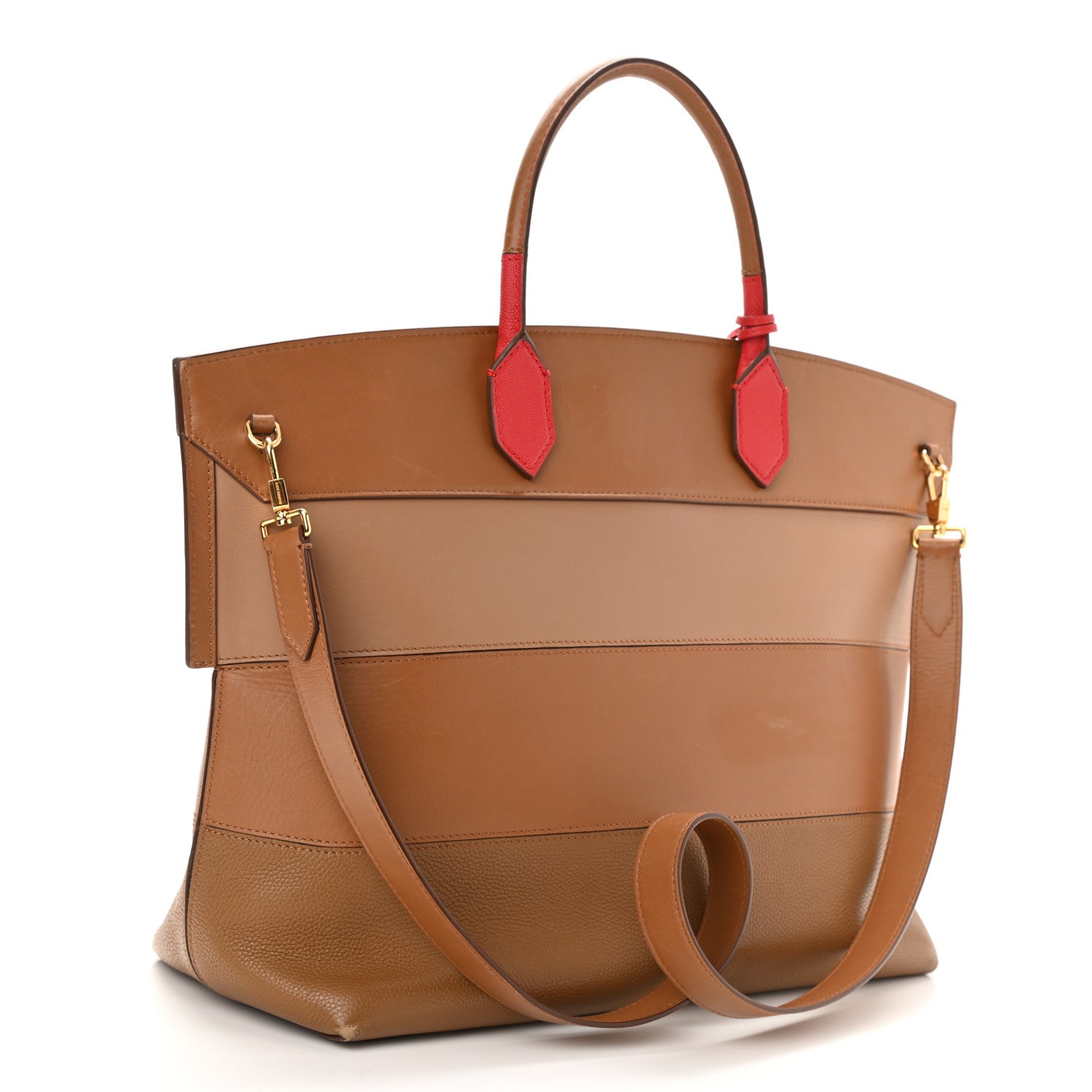 Burberry Calfskin Medium Society Top Handle Tote Tan 3 of 16