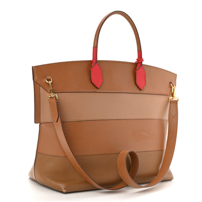 Burberry Calfskin Medium Society Top Handle Tote Tan 3 of 16