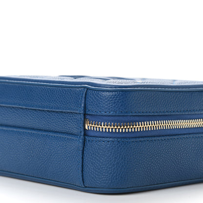 Chanel Caviar Quilted Small CC Filigree Vanity Case Dark Blue 9 of 9