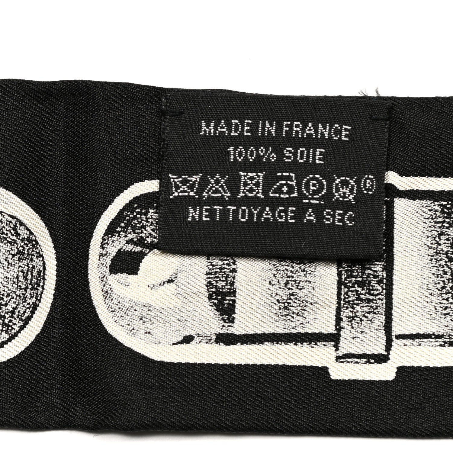 Hermes Silk Le Tresor De Medor Twilly Black White 5 of 5