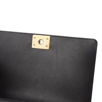 Chanel Calfskin Quilted New Medium Boy Top Handle Flap Black 7 of 10