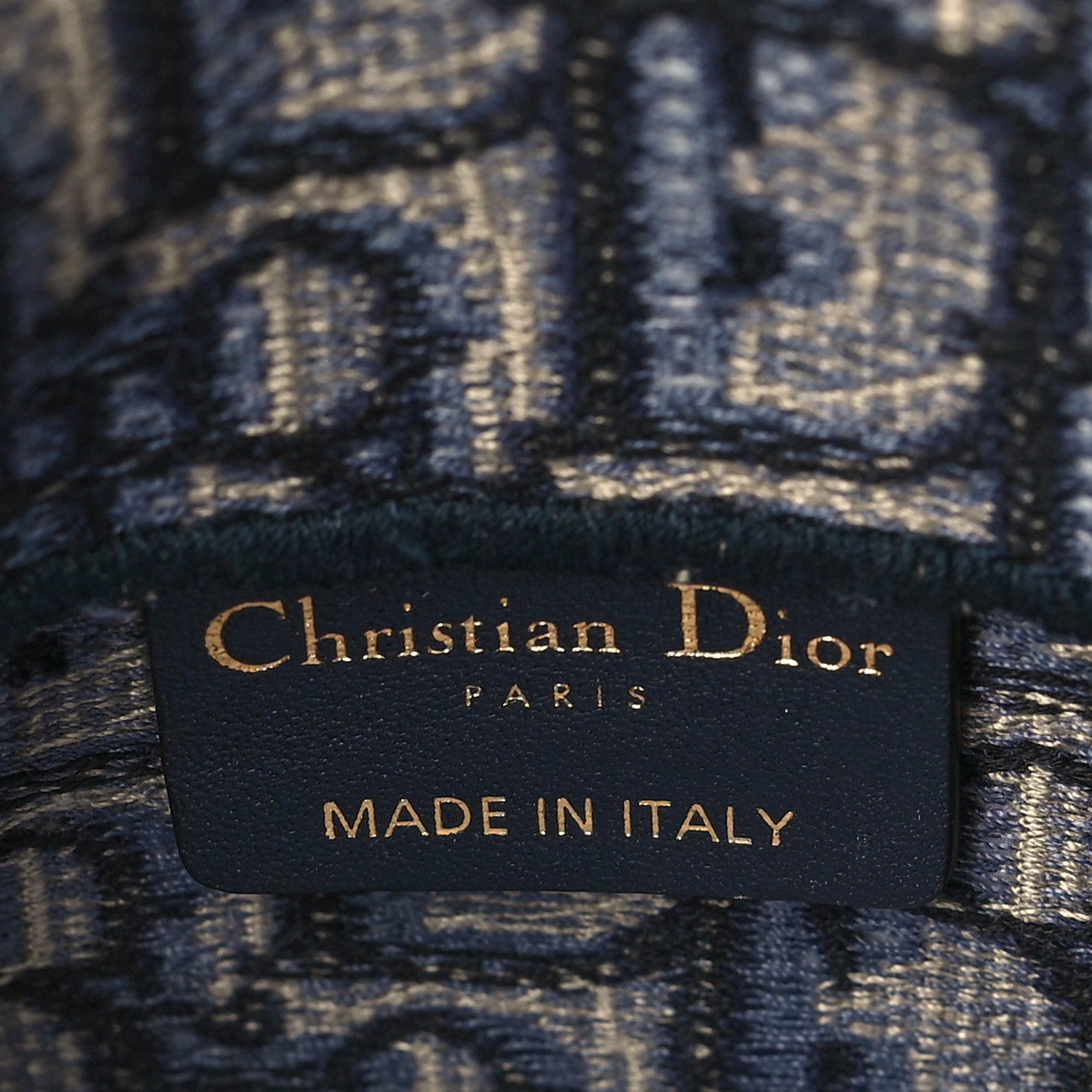 Christian Dior Oblique Embroidered Saddle Belt Pouch Blue 5 of 5