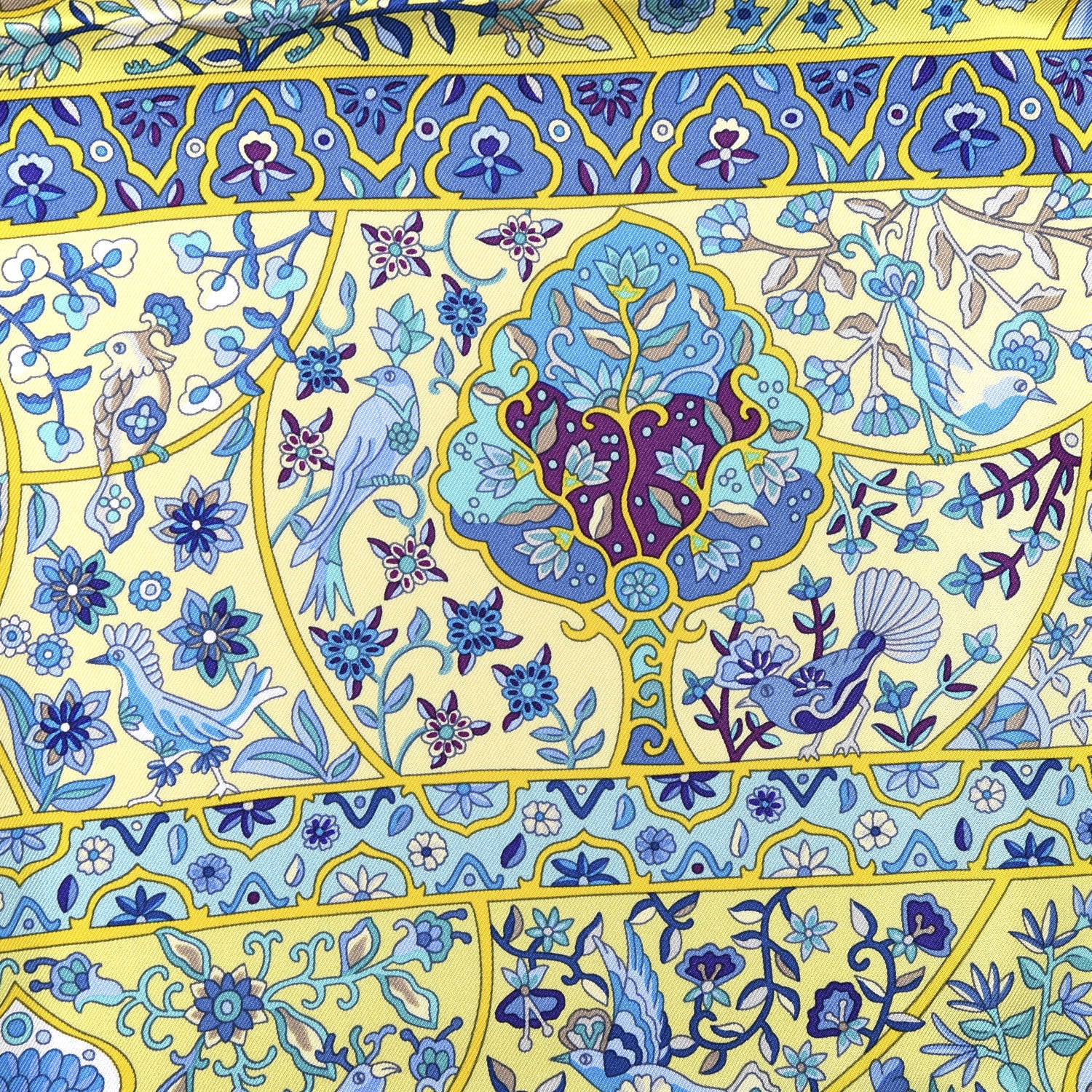 Hermes Silk Au Pays Des Oiseaux Fleurs Scarf 90 3 of 4