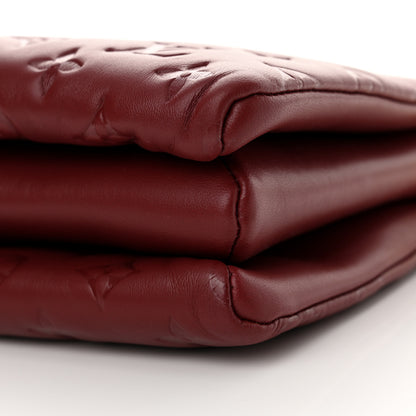 Louis Vuitton Lambskin Embossed Monogram Coussin PM Wine 9 of 9