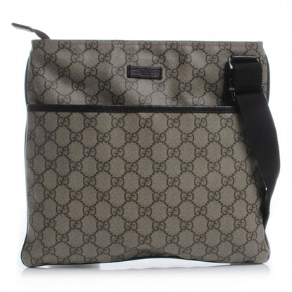 Gucci GG Plus Monogram Flat Messenger Bag Ebony 1 of 7
