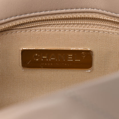 Chanel Lambskin Quilted Medium Chanel 19 Flap Beige 6 of 9