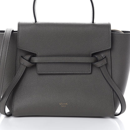 Celine Grained Calfskin Nano Belt Bag Grey 6 of 8