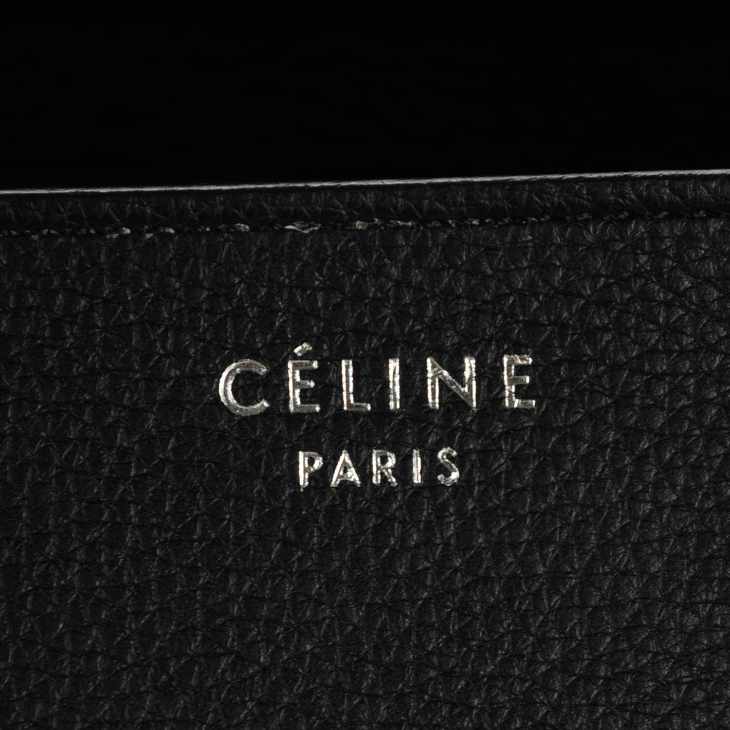 Celine Drummed Calfskin Mini Luggage Black 9 of 9