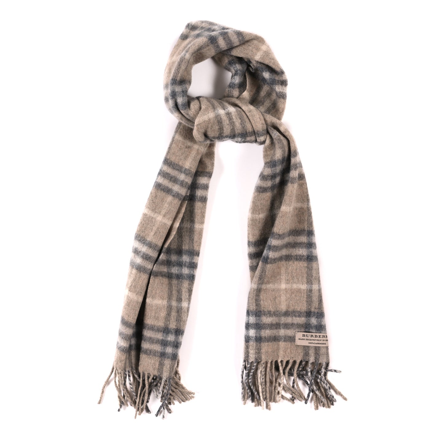Cashmere House Check Fringe Scarf
