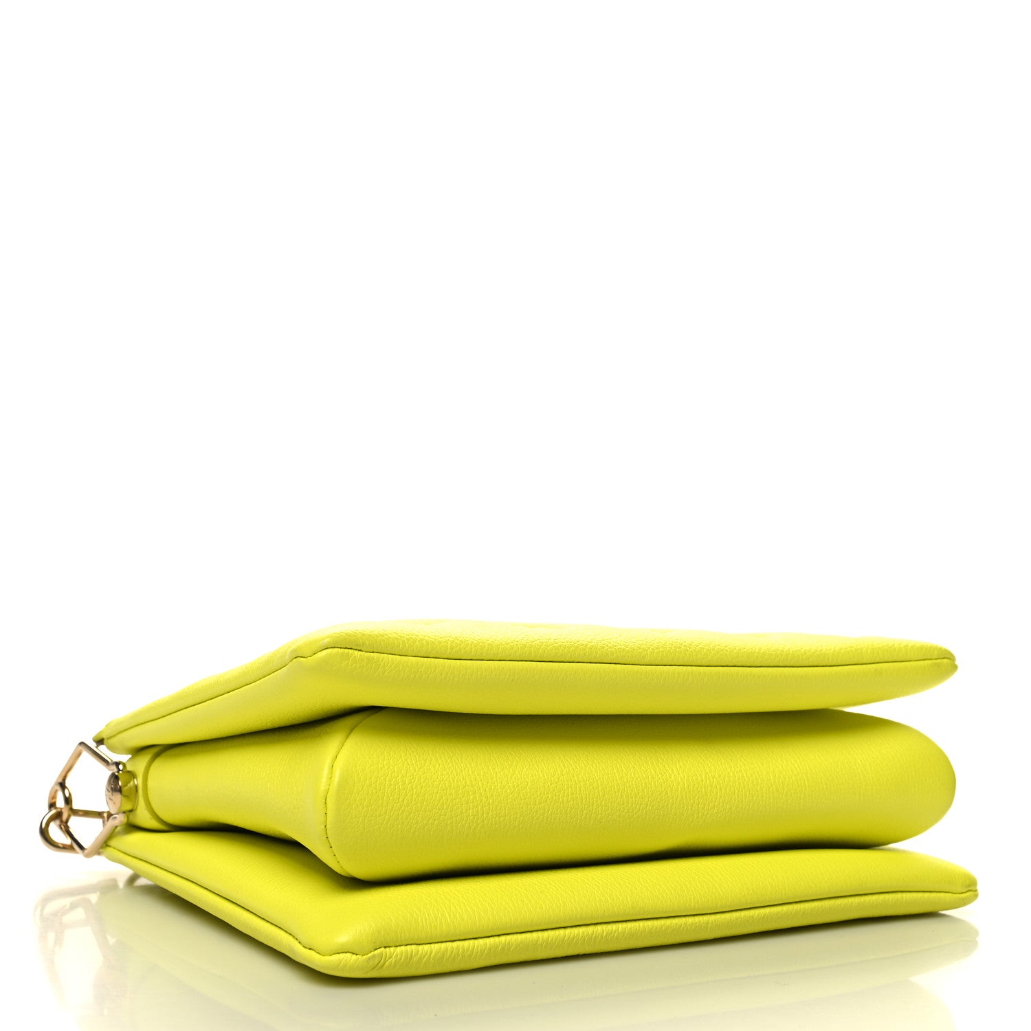 Louis Vuitton Calfskin Embossed Monogram LV Match Coussin PM Fluorescent Yellow 4 of 11