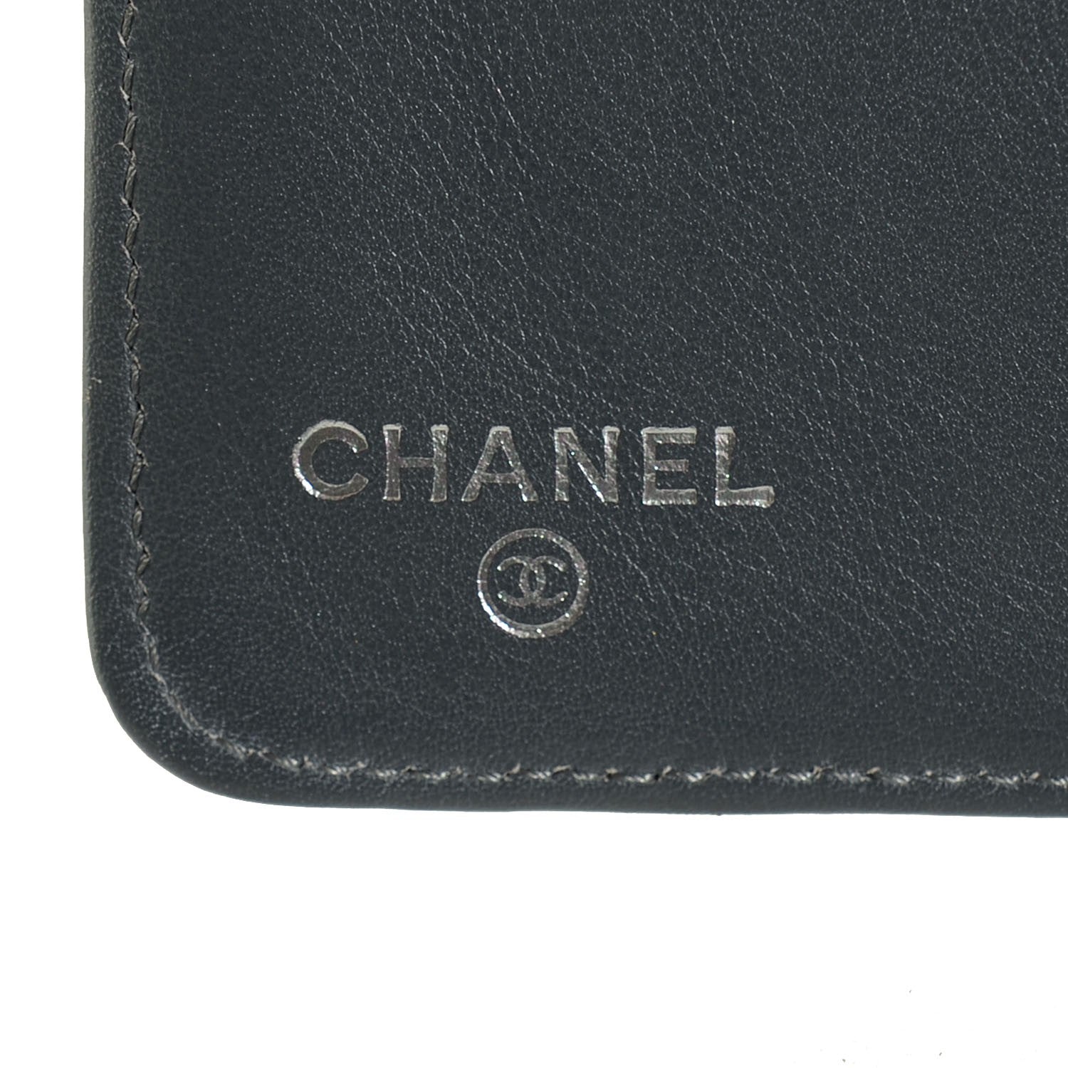 Chanel Patent Quilted L-Zip Pocket Wallet Grey 7 of 9