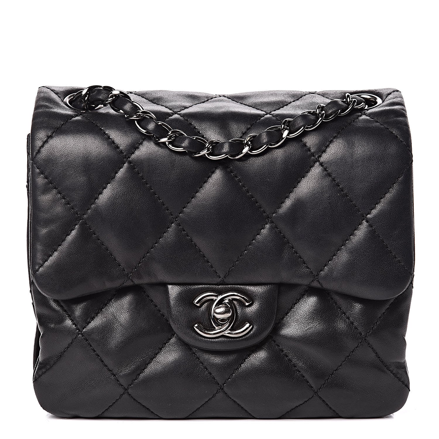 Chanel Lambskin Quilted Mini Chanel 3 Flap Black 1 of 12