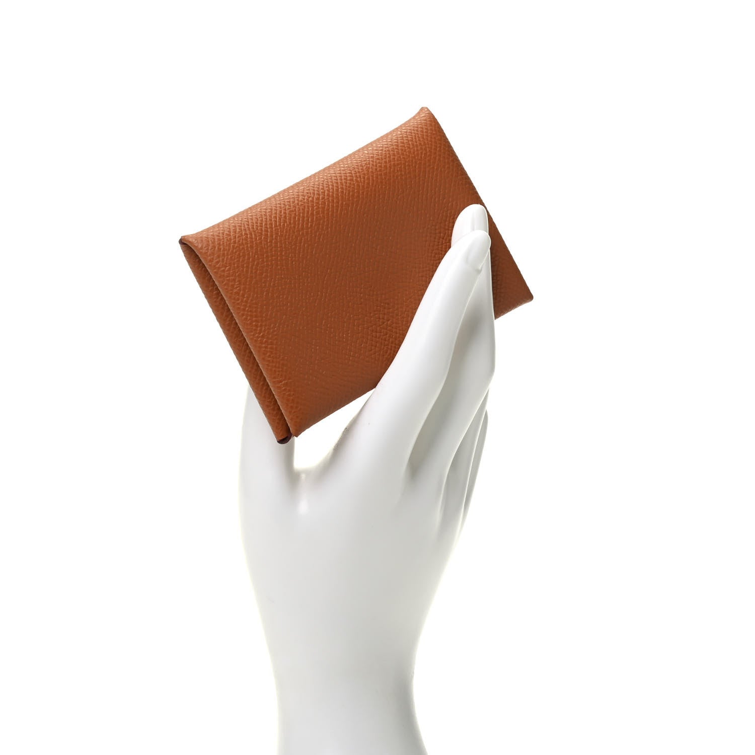 Hermes Epsom Calvi Card Case Gold 2 of 7