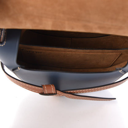Loewe Calfskin Small Gate Crossbody Bag Tan Steel Blue 5 of 9