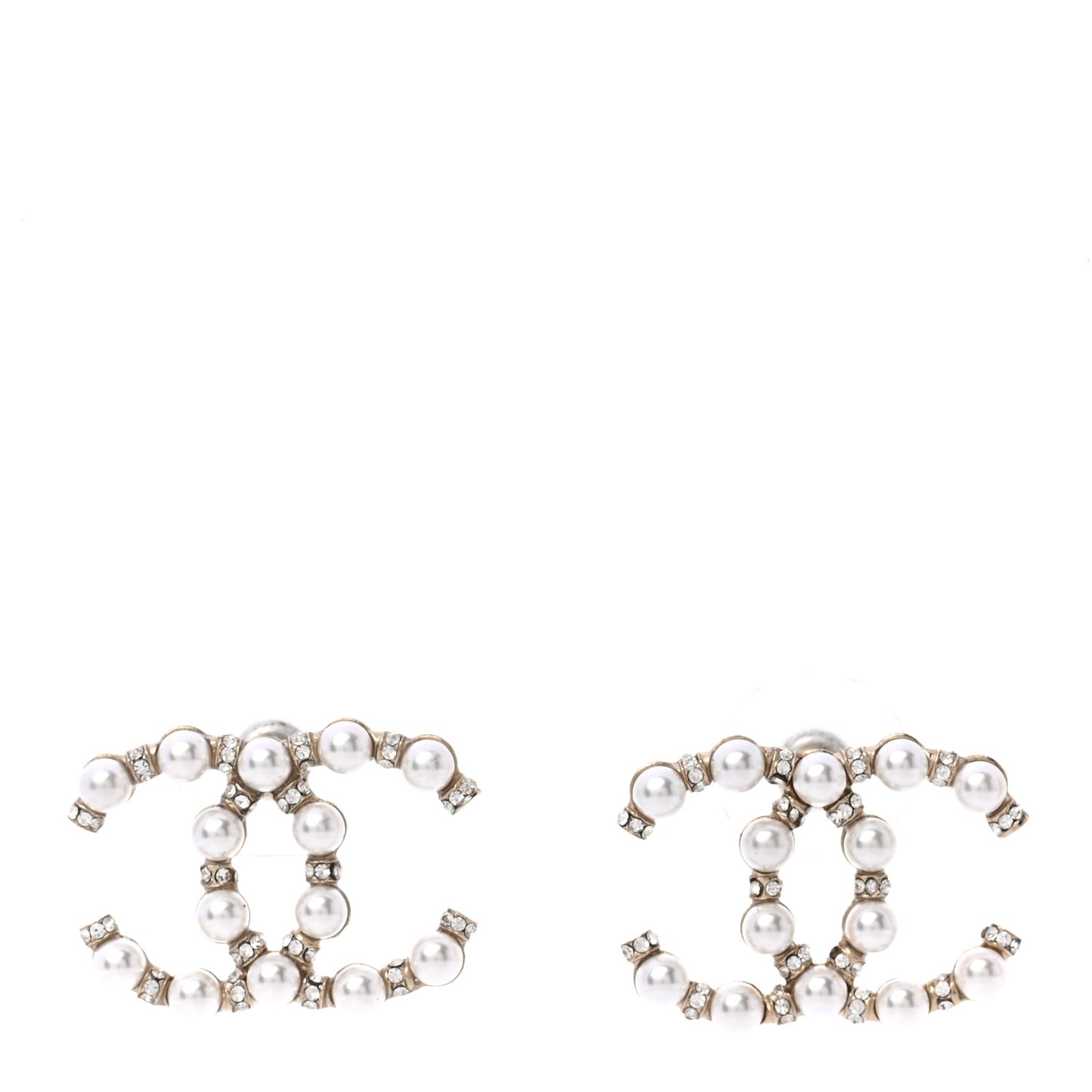 Pearl CC Earrings Gold