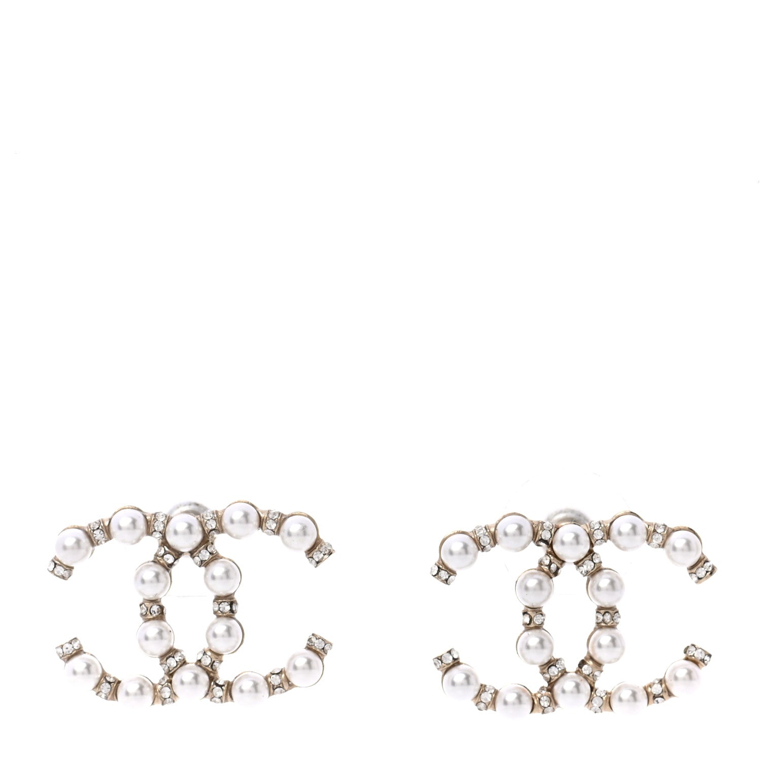 Chanel Pearl CC Earrings Gold 1 of 5