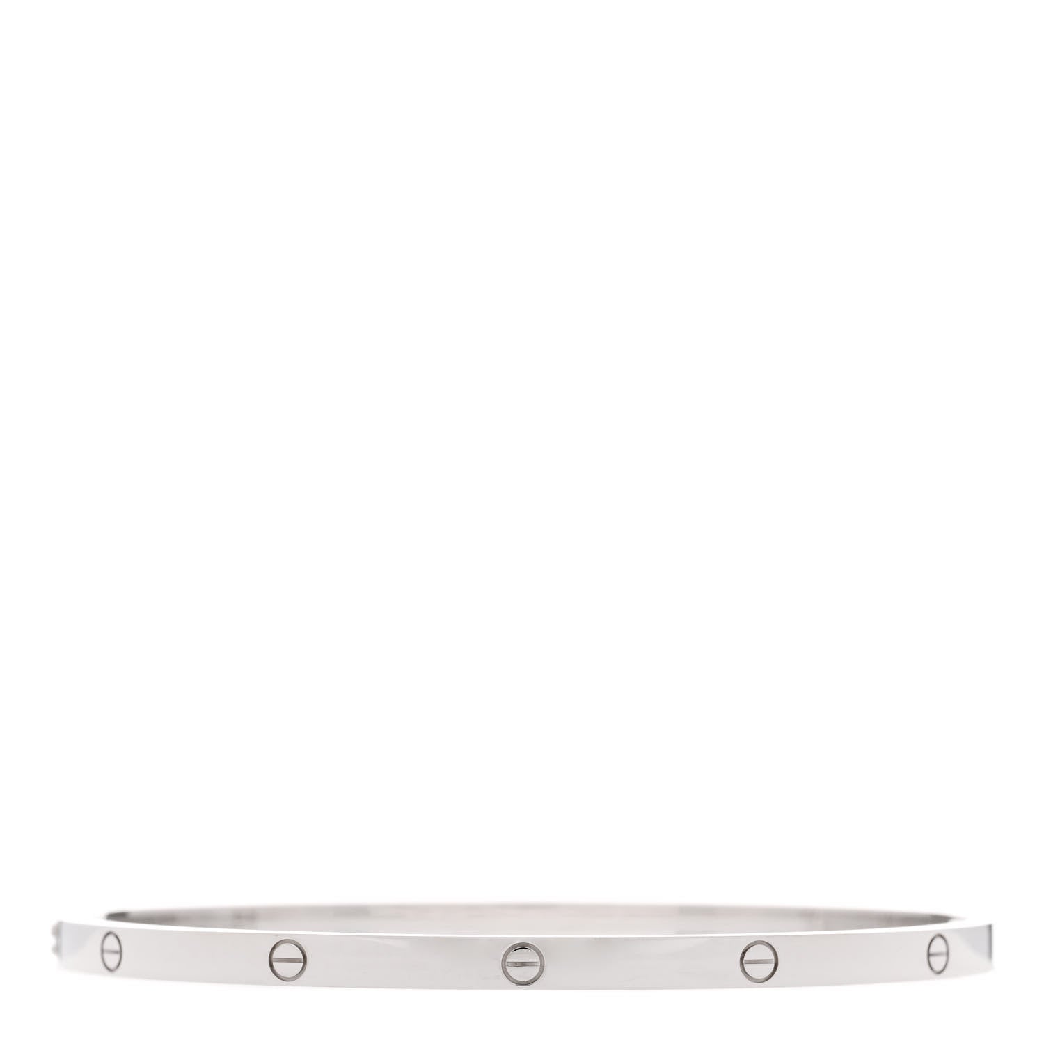 Cartier 18K White Gold Small LOVE Bracelet 19 2 of 5