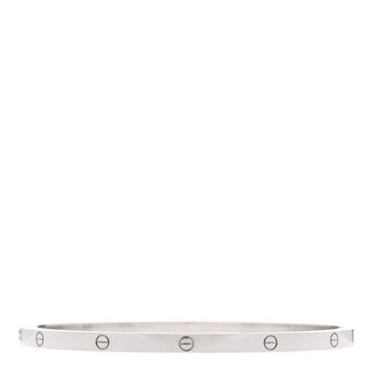 Cartier 18K White Gold Small LOVE Bracelet 19 2 of 5