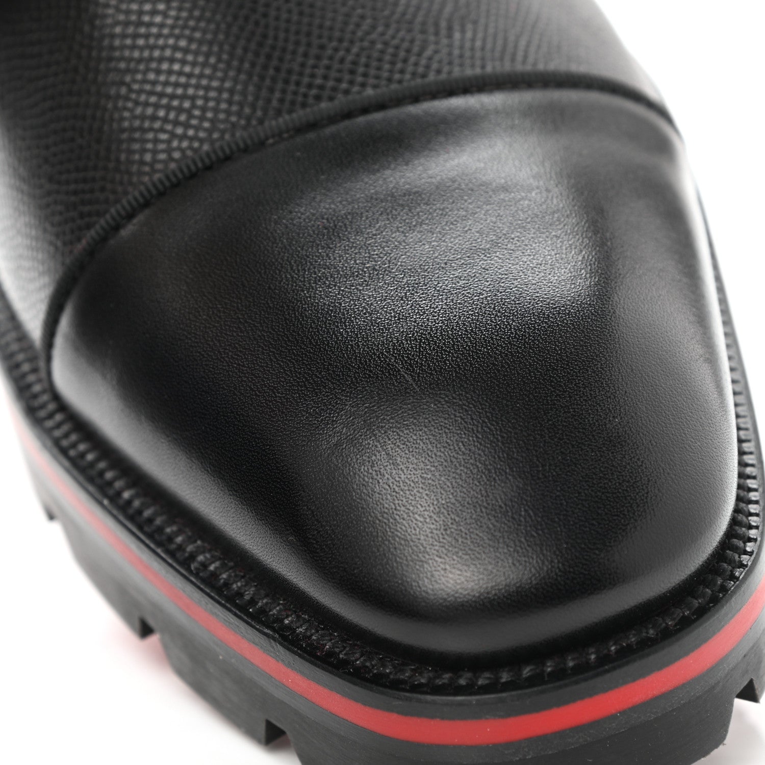 Christian Louboutin Smooth Textured Calfskin Mika Sky Mens Flats 42 Black 9 of 10