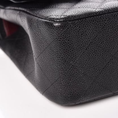 Chanel Caviar Quilted Jumbo Double Flap Black 9 of 11