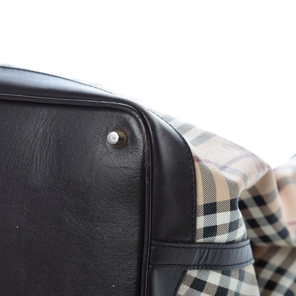 Burberry Haymarket Check Medium Golderton Tote Chocolate 13 of 18