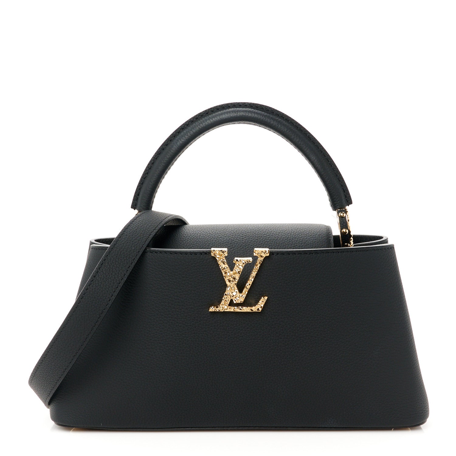 Louis Vuitton Taurillon LV Crush Capucines East West MM Black 1 of 9