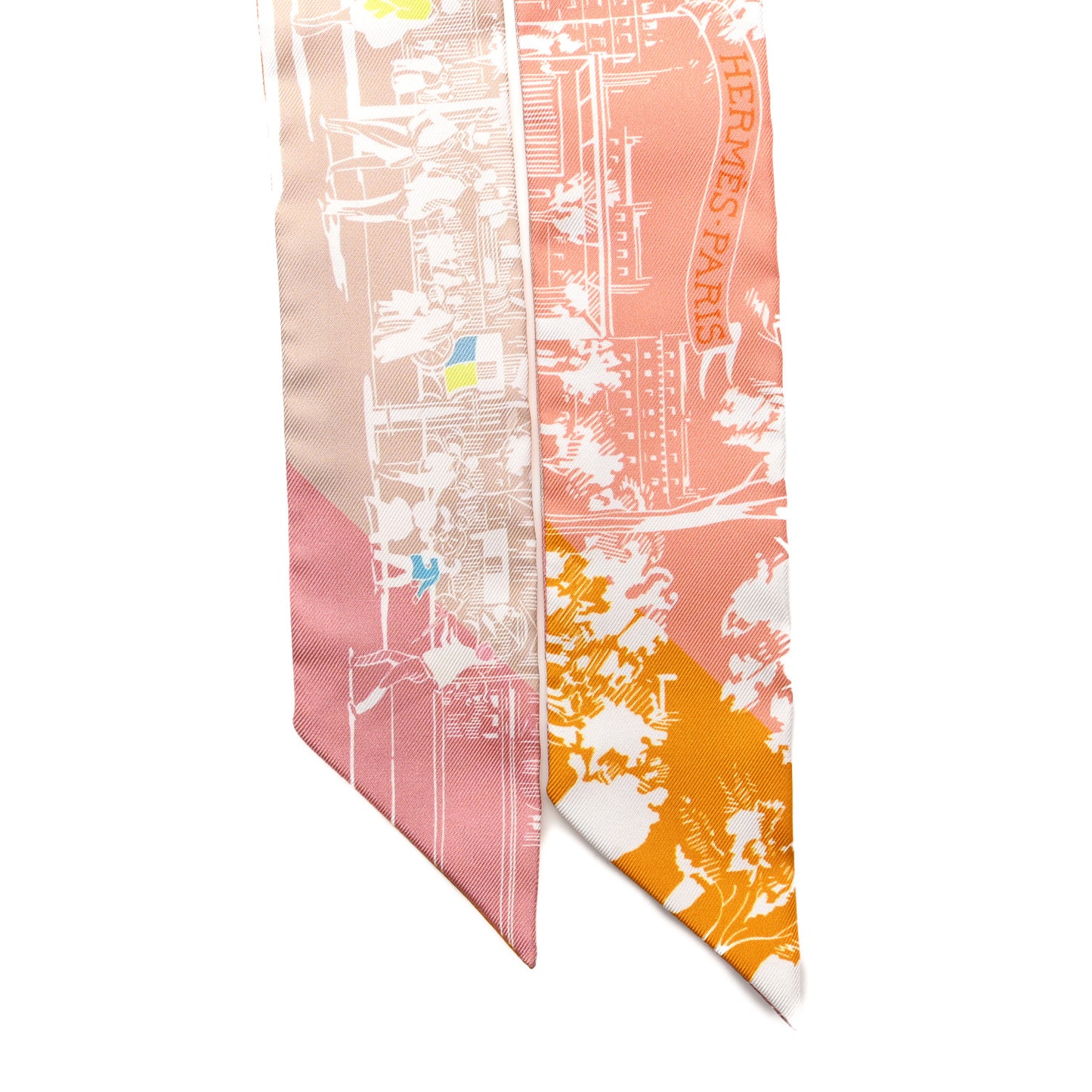 Silk A l'Ombre des Boulevards Twilly Blush Jaune D'Or White