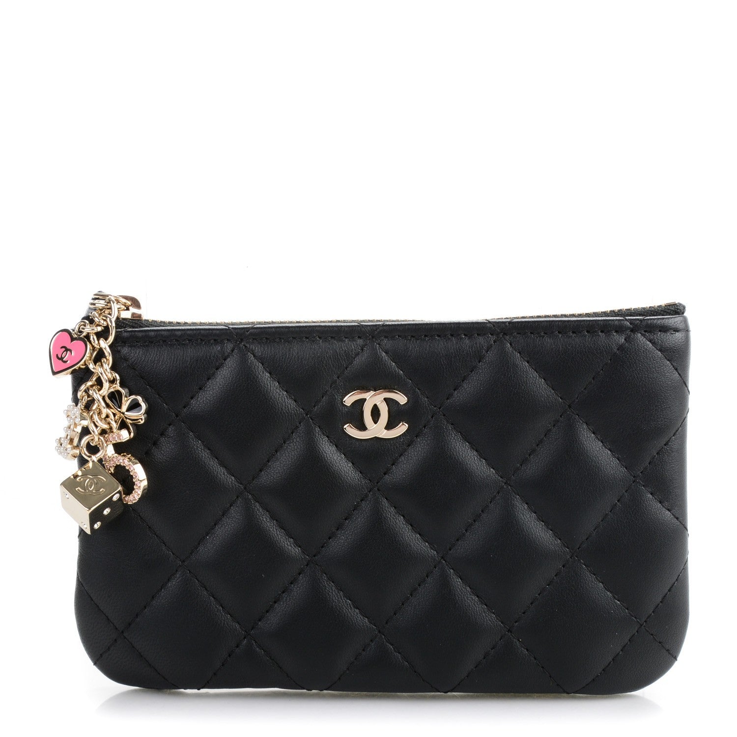 Chanel Lambskin Quilted Casino Coin Purse Black 1 of 7