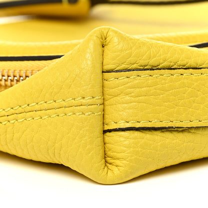 Alexander McQueen Grainy Calfskin Padlock Skull Clutch Yellow 8 of 14