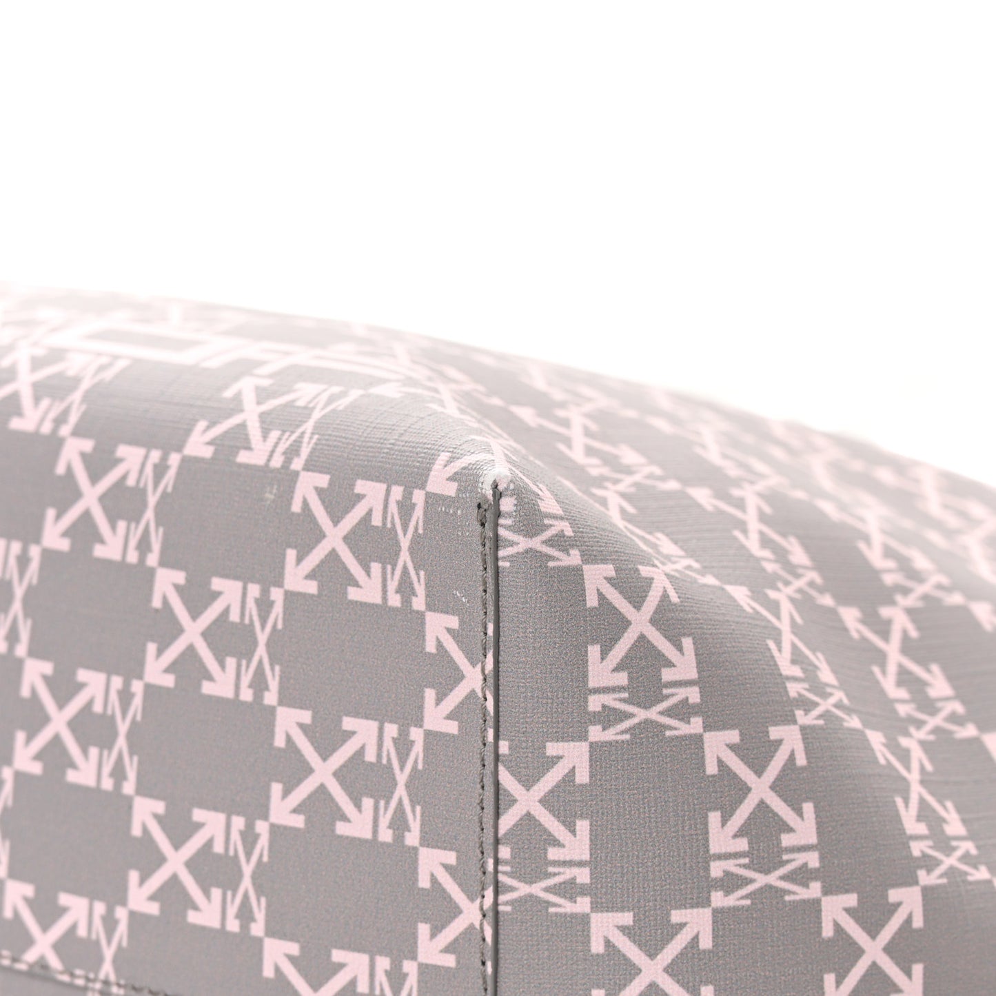 Coated Canvas Arrow Print Day Off Tote Bag White