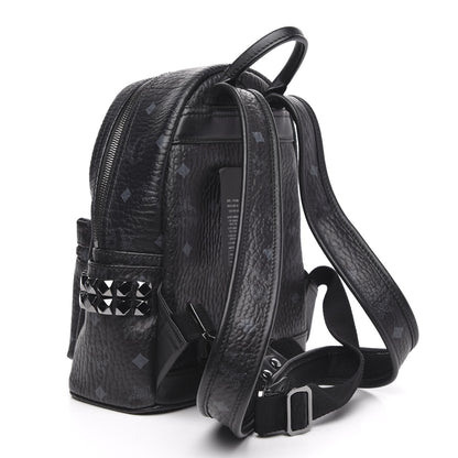 MCM Visetos Side Stud Mini Stark Backpack Black 2 of 8
