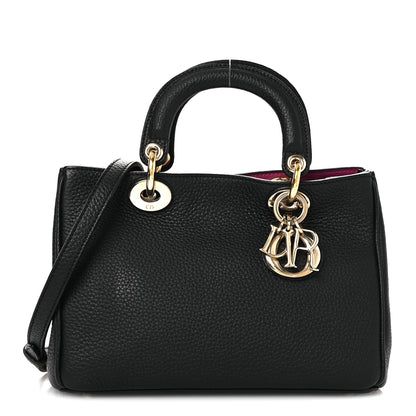 Christian Dior Bullcalf Small Diorissimo Tote Black Rose Indien 1 of 11