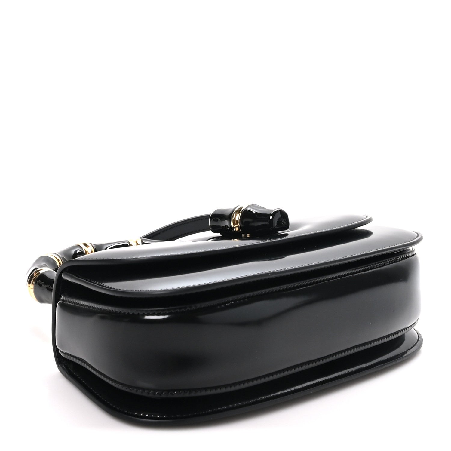 Gucci Shiny Polished Calfskin Medium Bamboo Luscious Green 3 of 9