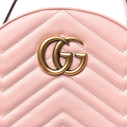 Gucci Calfskin Matelasse GG Marmont Dome Backpack Perfect Pink 9 of 9