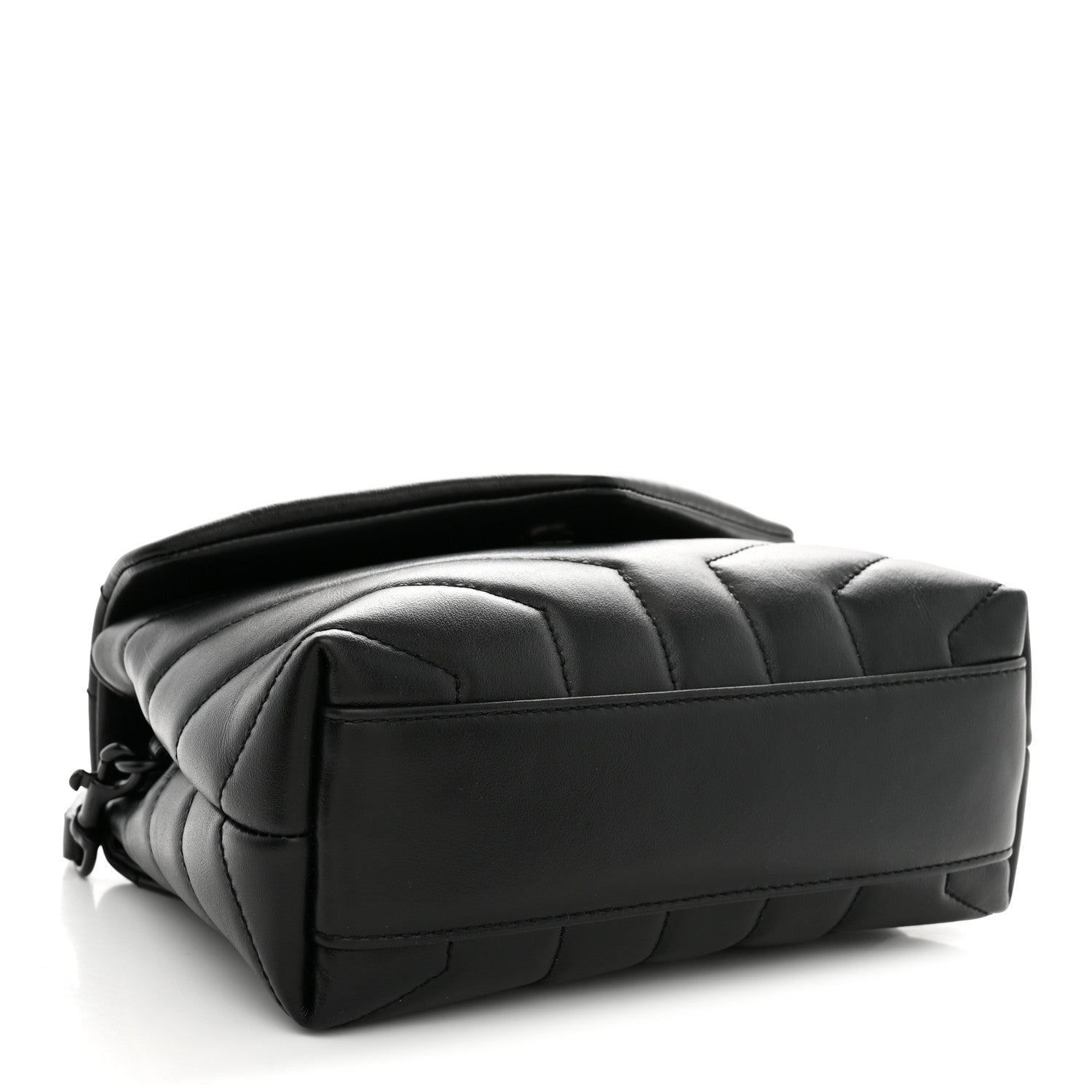 Saint Laurent Calfskin Y Quilted Monogram Monochrome Toy Loulou Crossbody Bag Black 4 of 11