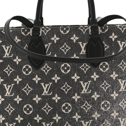 Louis Vuitton Monogram Jacquard Denim Onthego MM Black 7 of 9
