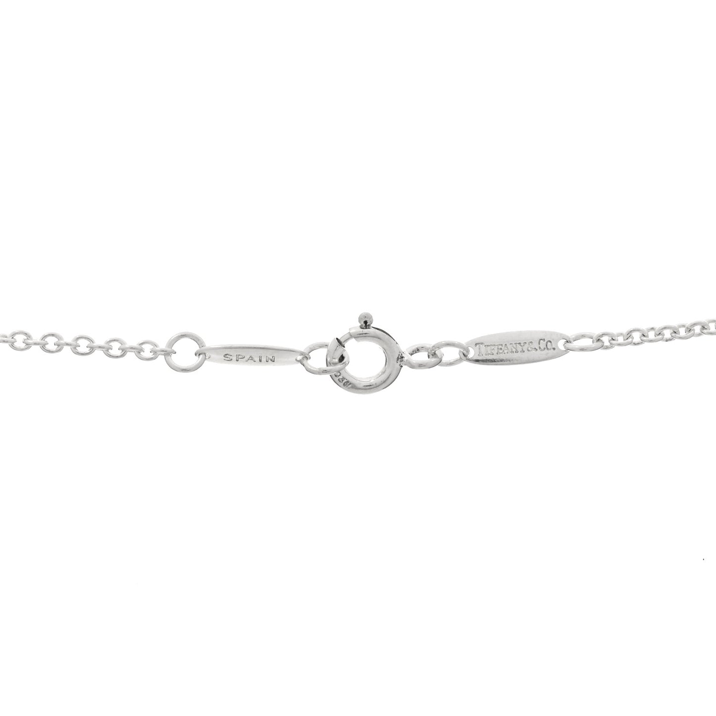 Sterling Silver 16mm Elsa Peretti Open Heart Pendant Necklace