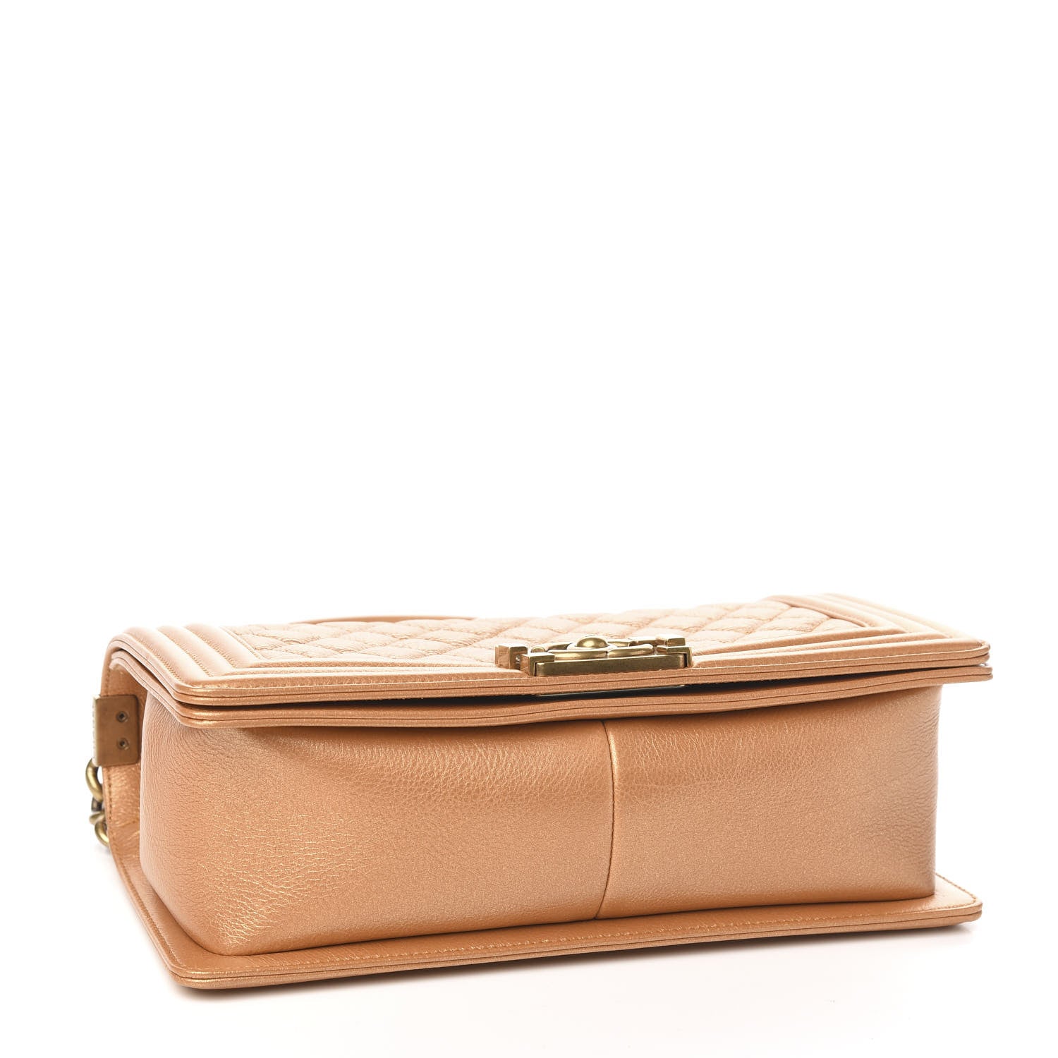 Chanel Metallic Calfskin Quilted Medium Boy Flap Gold 3 of 10