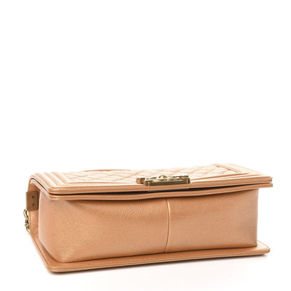 Chanel Metallic Calfskin Quilted Medium Boy Flap Gold 3 of 10
