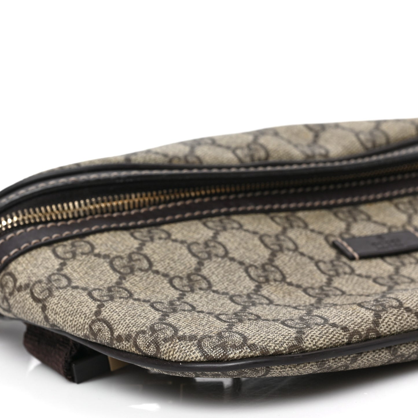 GG Supreme Monogram Belt Bag Dark Brown