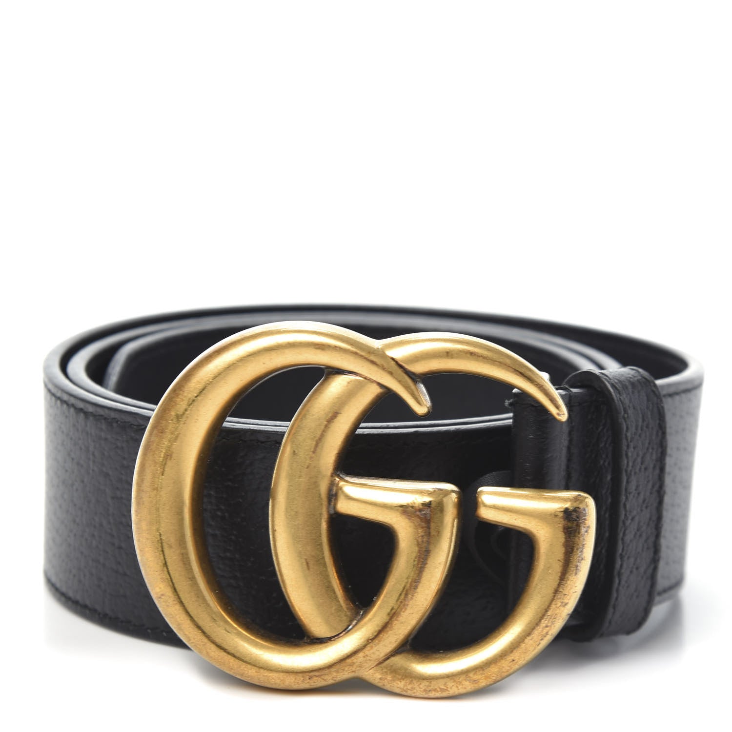 Gucci Textured Dollar Calfskin Double G 40mm Belt 70 28 Black 1 of 5