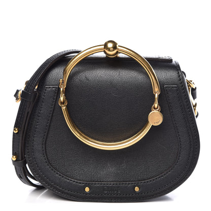 Chloe Calfskin Suede Small Nile Bracelet Bag Black 1 of 14