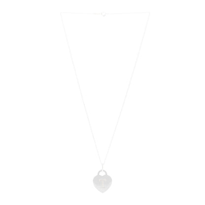 Tiffany Sterling Silver Heart Tag Alphabet T Pendant Necklace 2 of 4