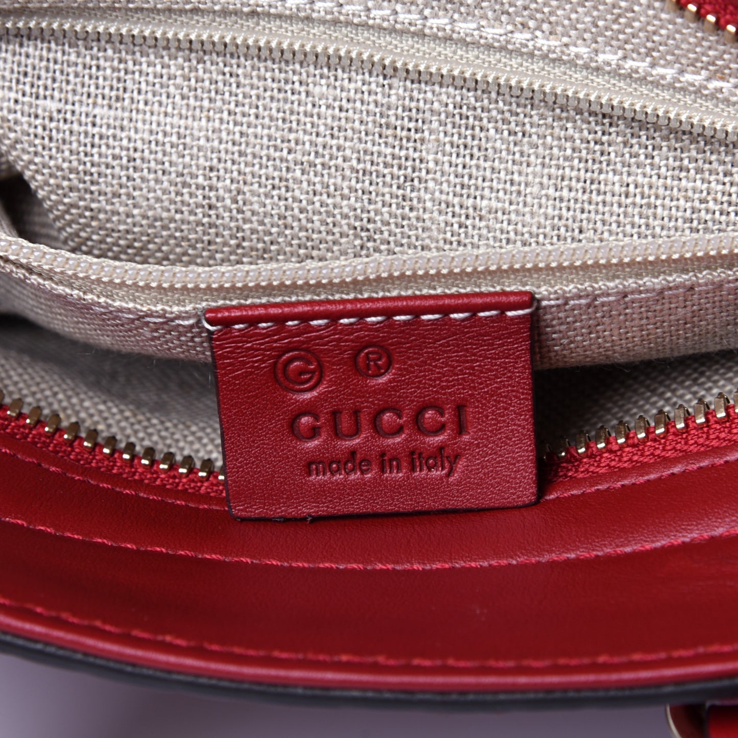 Microguccissima Small Bree Tote Red